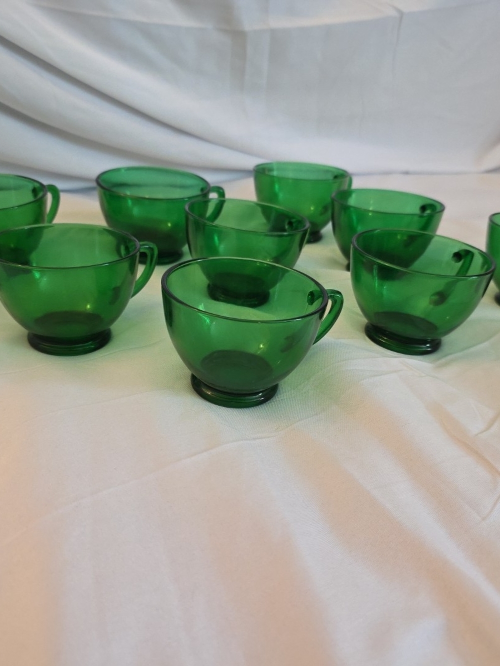 Anchor Hocking 9-Pack Vintage Forest Green Glass Punch Cups 4oz